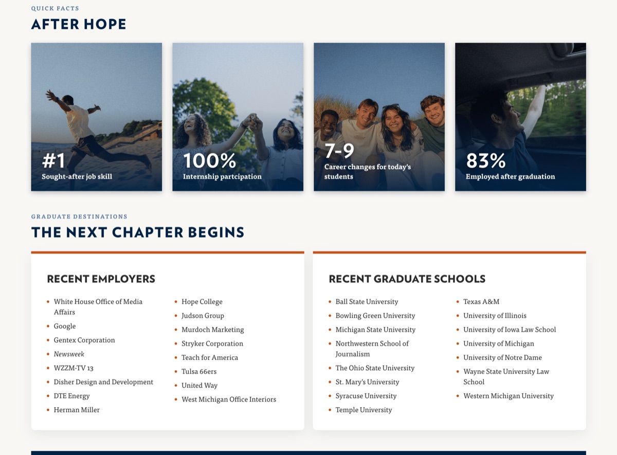 Degree program website
